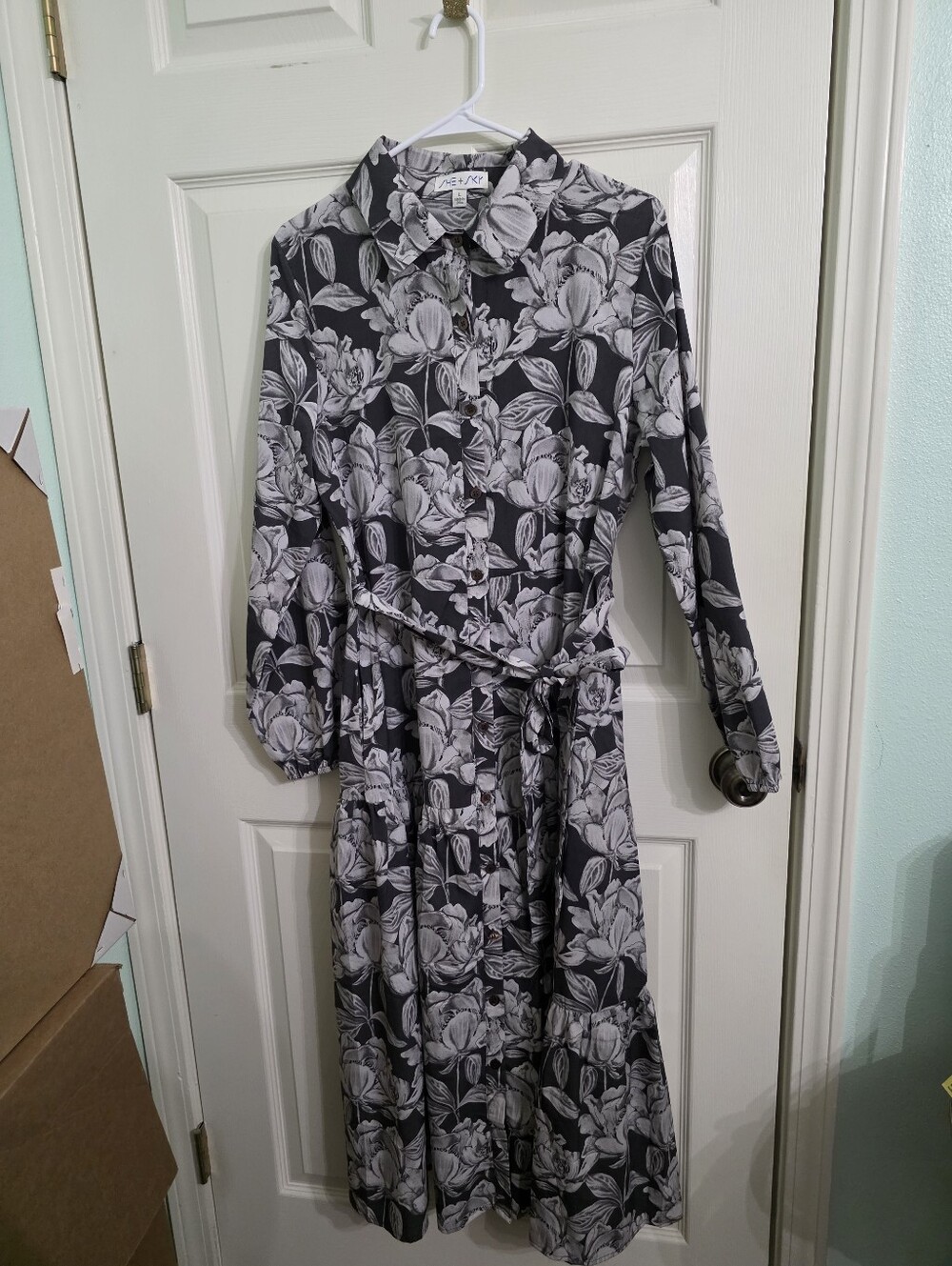 She+Sky Black Floral Dress